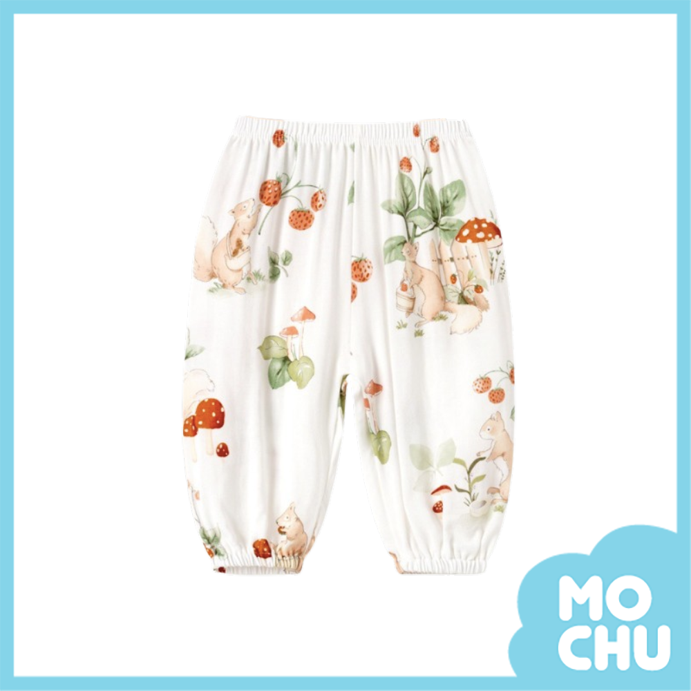 小松鼠紗布防紋褲