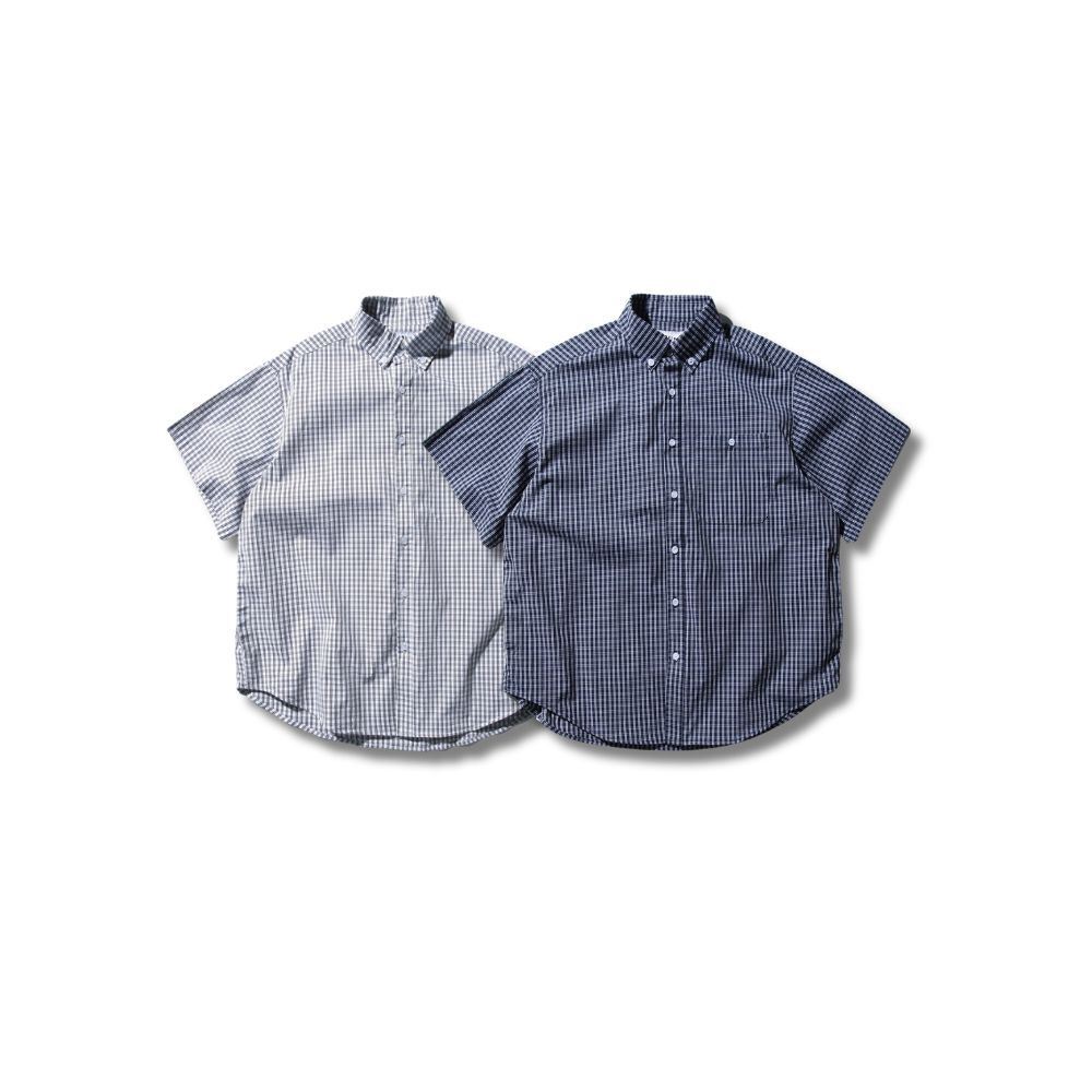 D.CLOSET 寬鬆格紋口袋襯衫 ST04