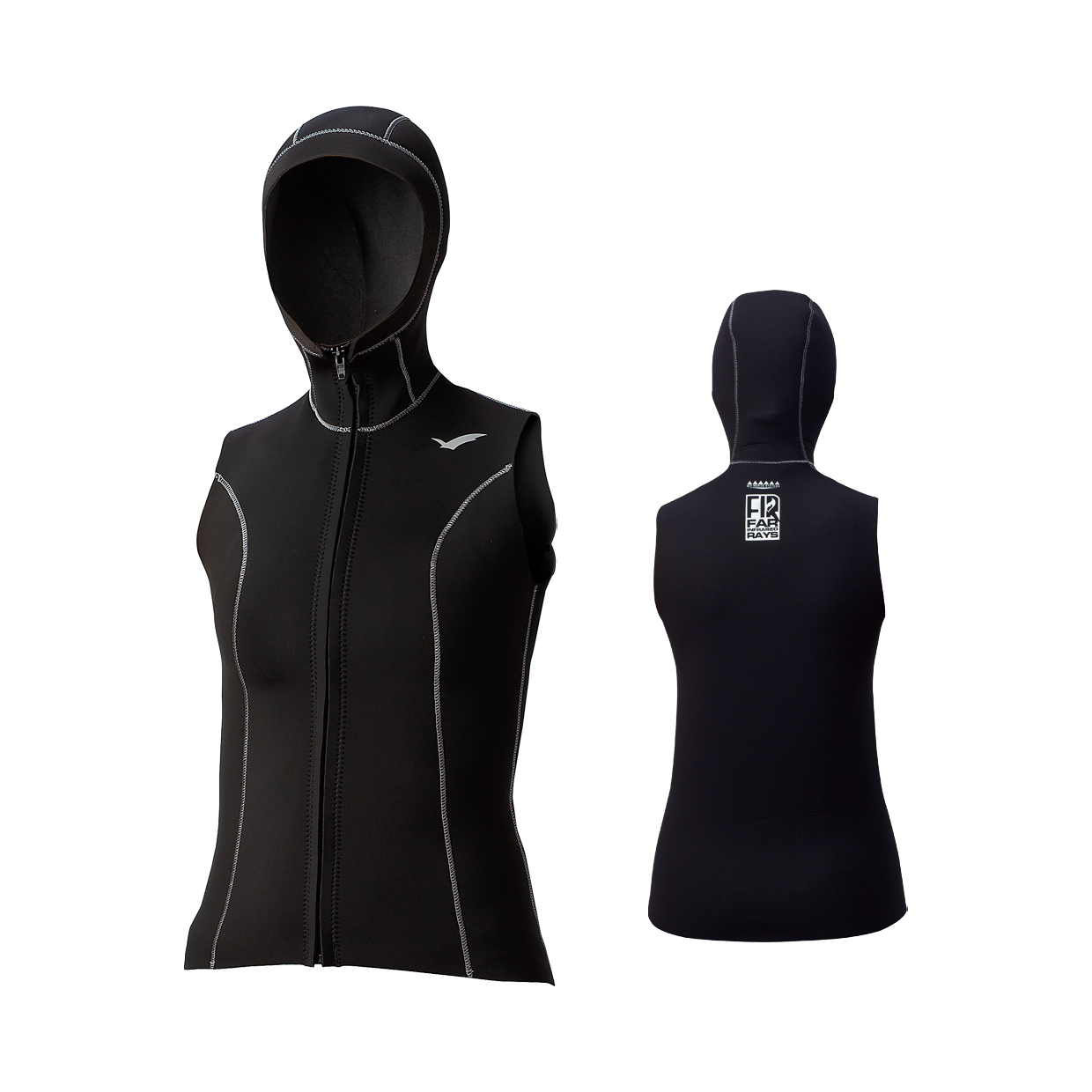 ▲GULL 拉鏈頭套背心 女款