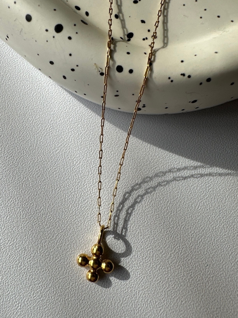 SS link cross necklace