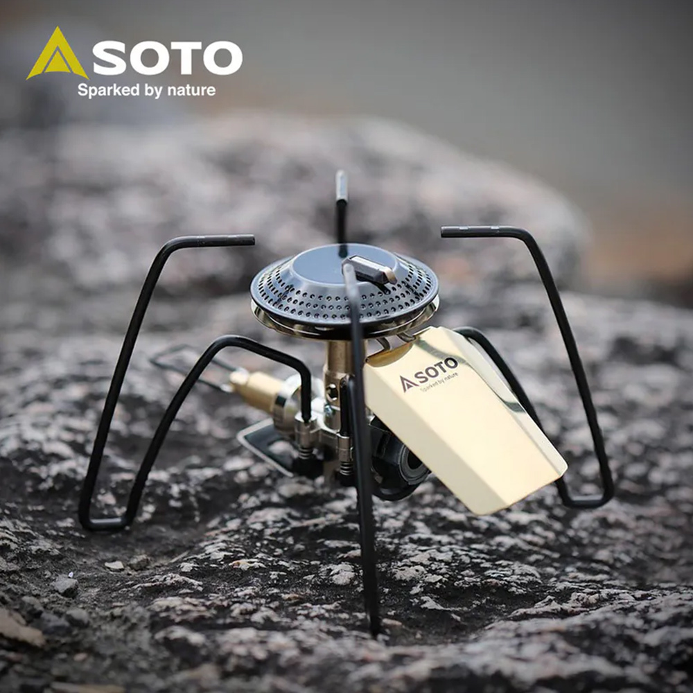 日本SOTO 迷你穩壓黑蜘蛛爐(黃銅版) ST-340BR(附點火槓桿)