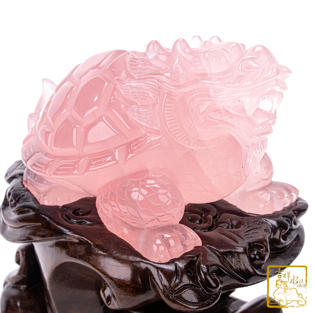 粉水晶龍龜 1.15kg 守財人緣