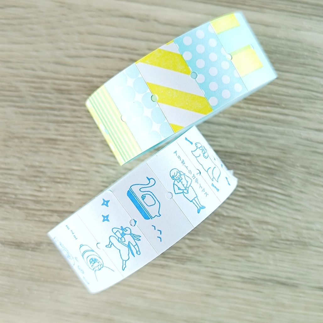 日本36Sublo x 水縞．(8圖)循環 標籤機貼紙膠帶 2款<整捲/分裝>