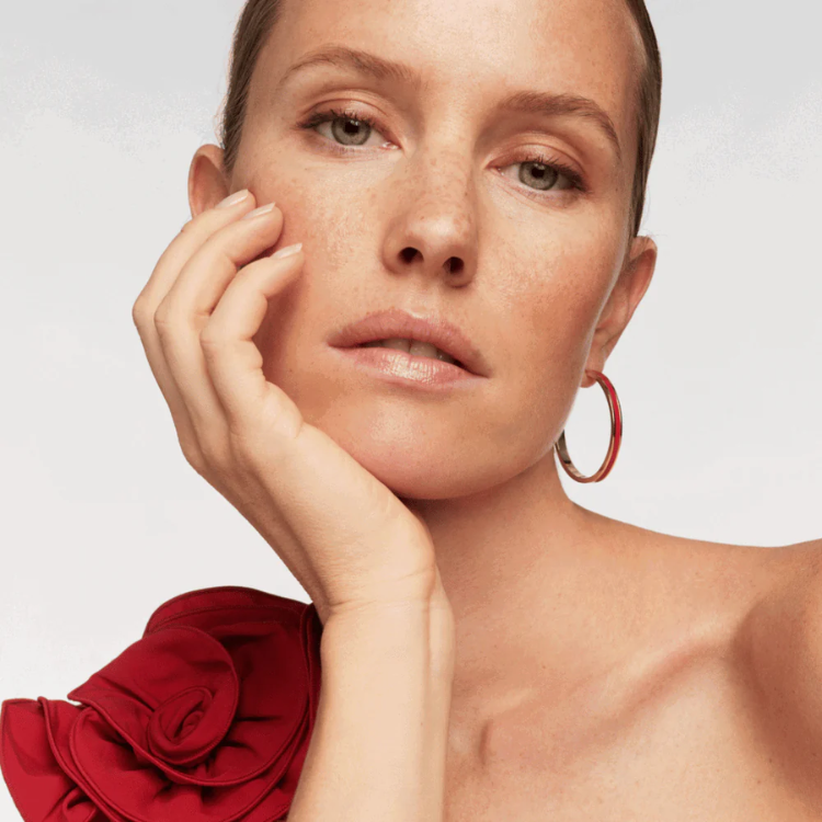 BANGLE HOOP 率性圈型琺瑯鍍金耳環