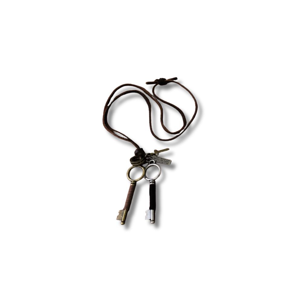 D.CLOSET 牛皮 項鍊 復古鑰匙 ACC4