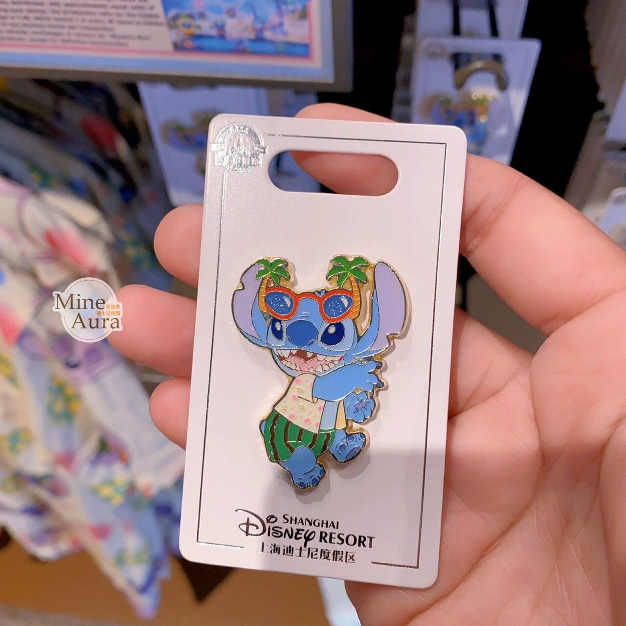 2025 史迪奇 Stitch 安琪拉 Angel 熱帶海灘 造型 徽章 PIN 星際寶貝 Lilo & Stitch -上海迪士尼樂園