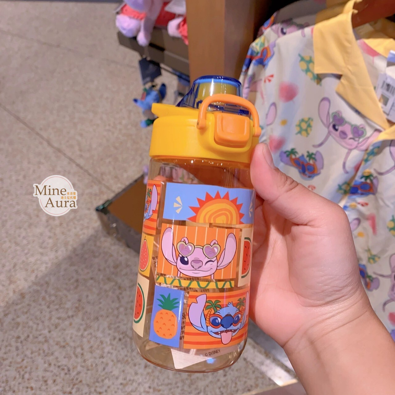 2025 史迪奇 Stitch 安琪拉 Angel 熱帶海灘 圖案 水壺 星際寶貝 Lilo & Stitch -上海迪士尼樂園