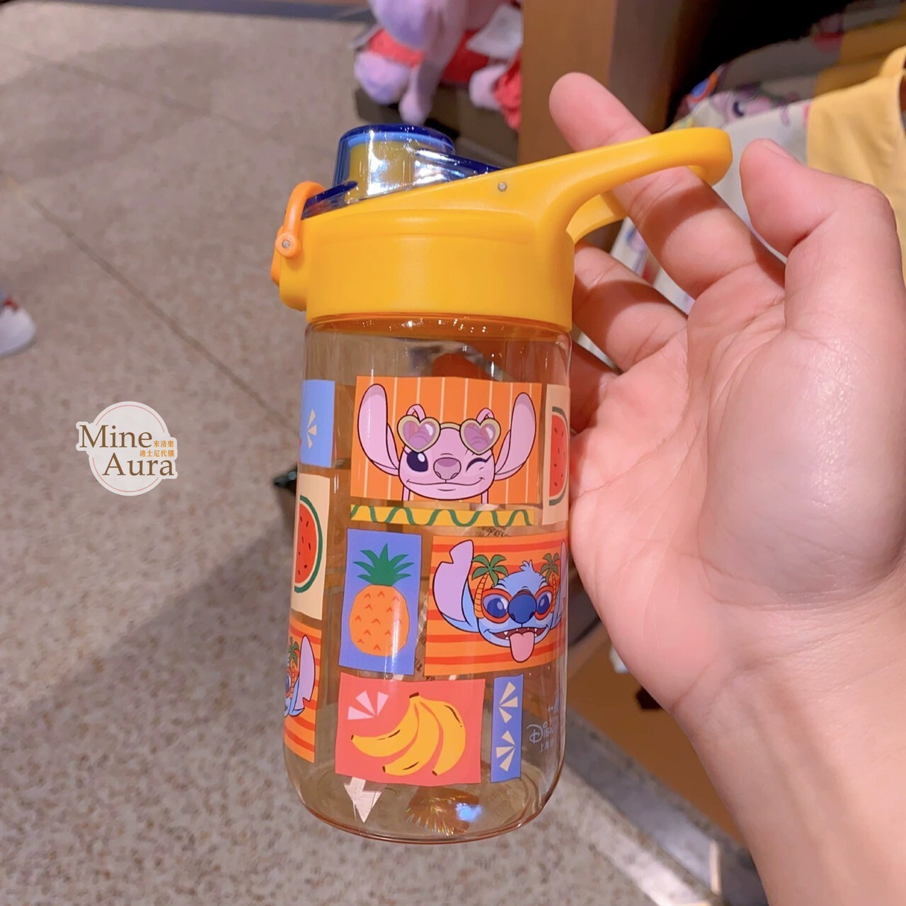 2025 史迪奇 Stitch 安琪拉 Angel 熱帶海灘 圖案 水壺 星際寶貝 Lilo & Stitch -上海迪士尼樂園