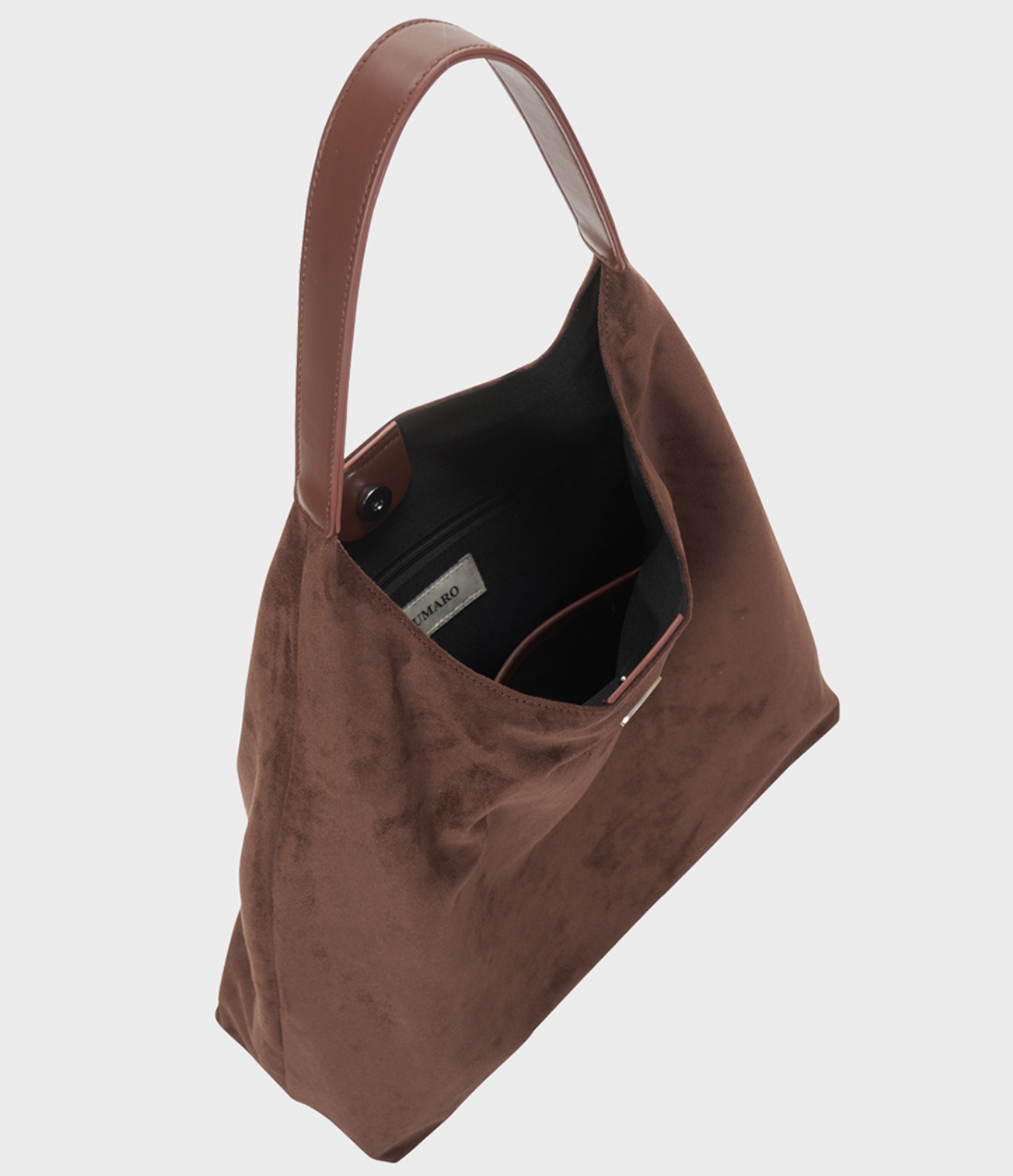 ★dumaro★ Merci Suede Shoulder Bag Dark Brown MUSINSA | DUMARO Merci Suede Shoulder Bag / Black
