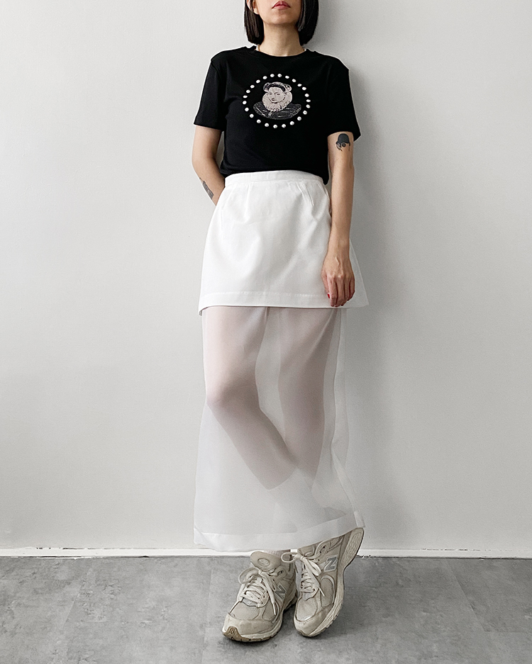 MKS-2738 透紗層次長裙