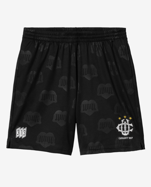 CarharttWip  HARTT'S 足球短褲  提花 黑色  JUN25