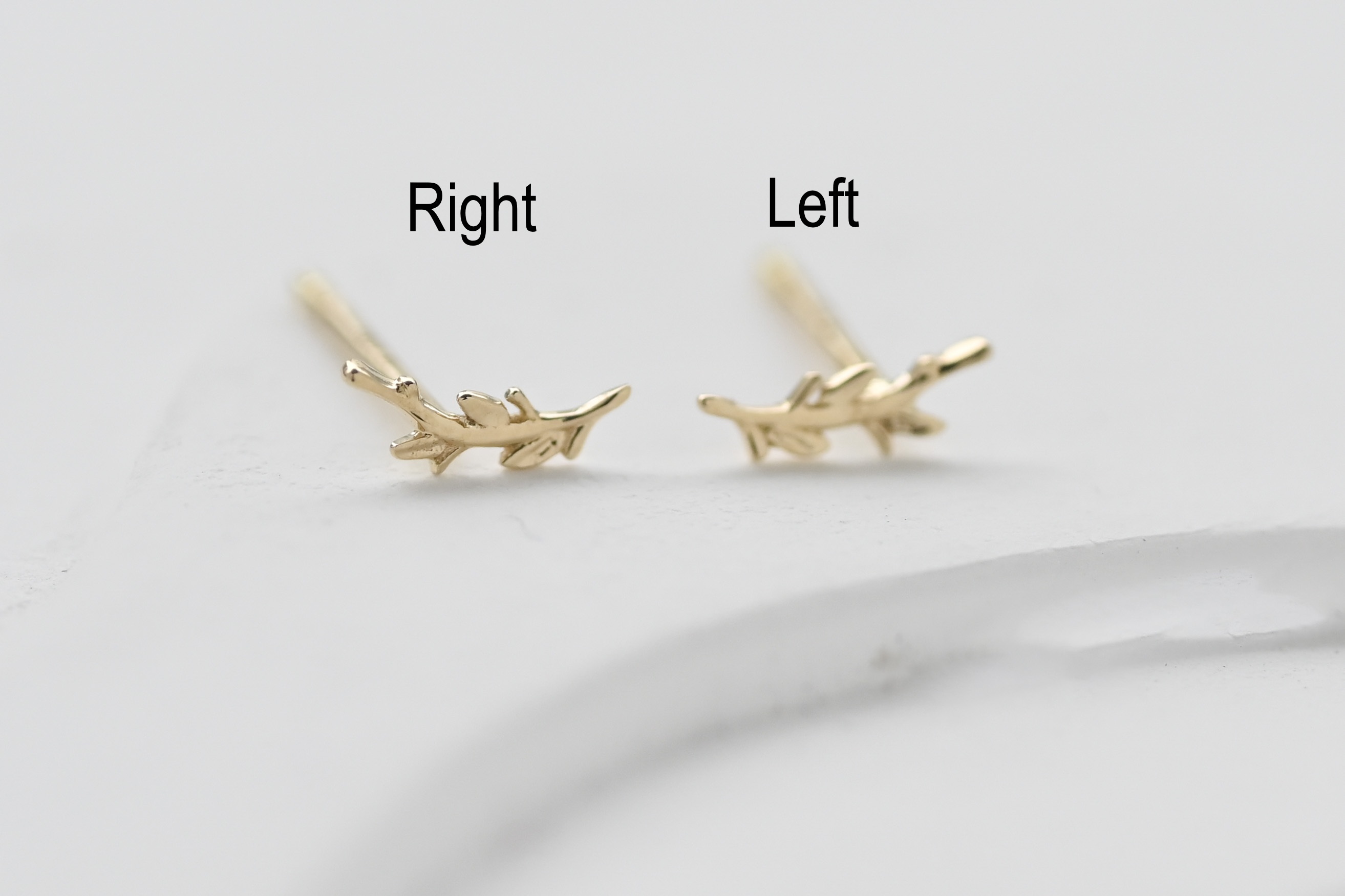 18K Leaf Earring