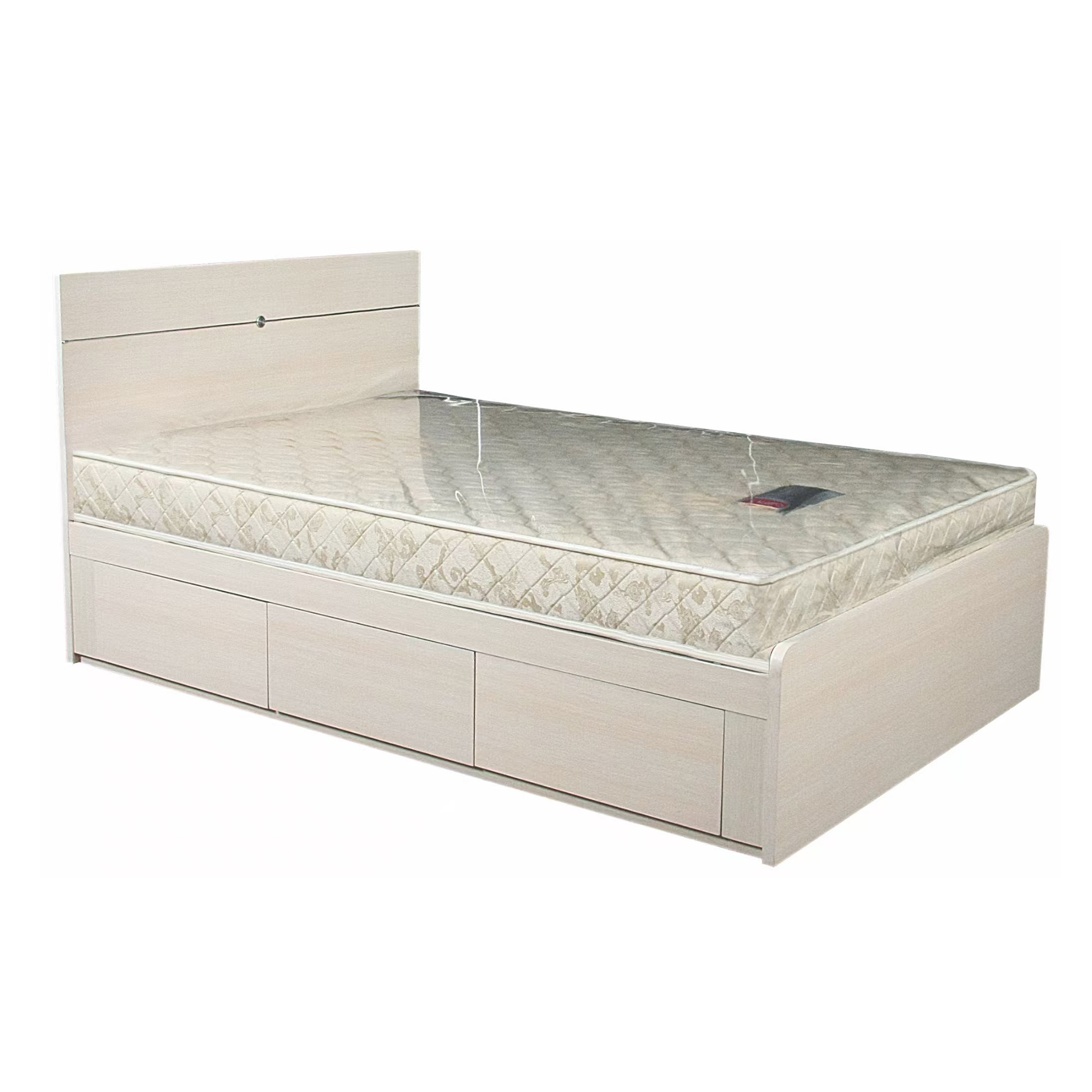 銀線木色三櫃桶床架