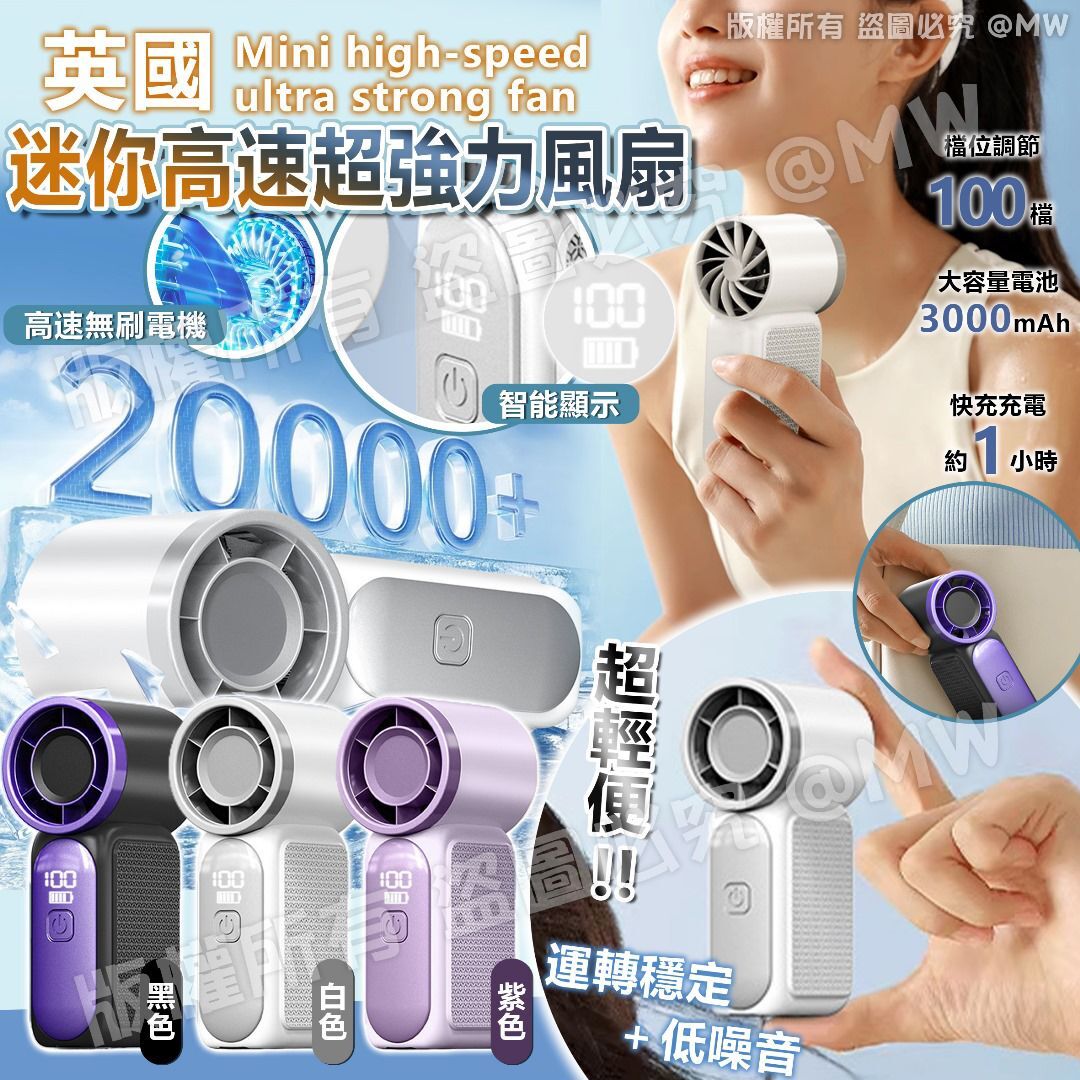 【預訂】AQ062602 英國迷你高速超強力風扇