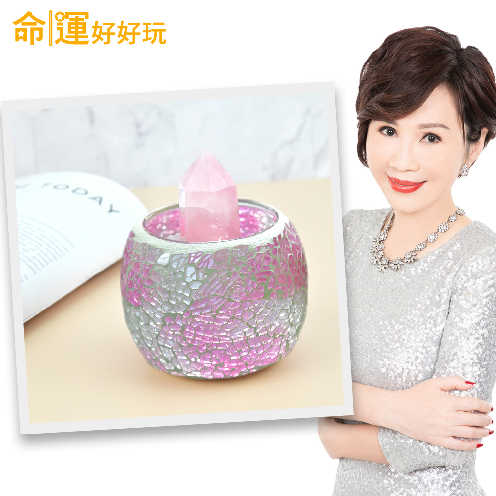 【命運好好玩】良緣綻放粉晶柱擺件 (廠商直出)