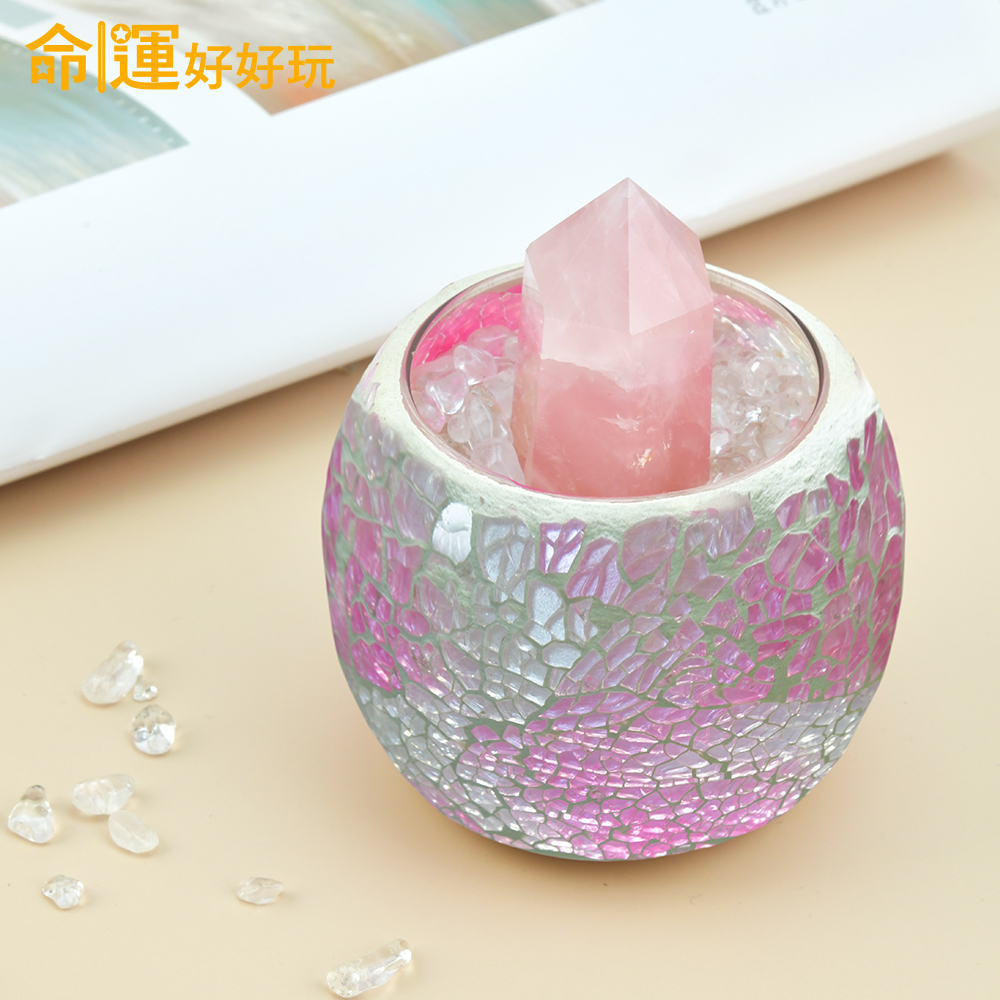 【命運好好玩】良緣綻放粉晶柱擺件 (廠商直出)