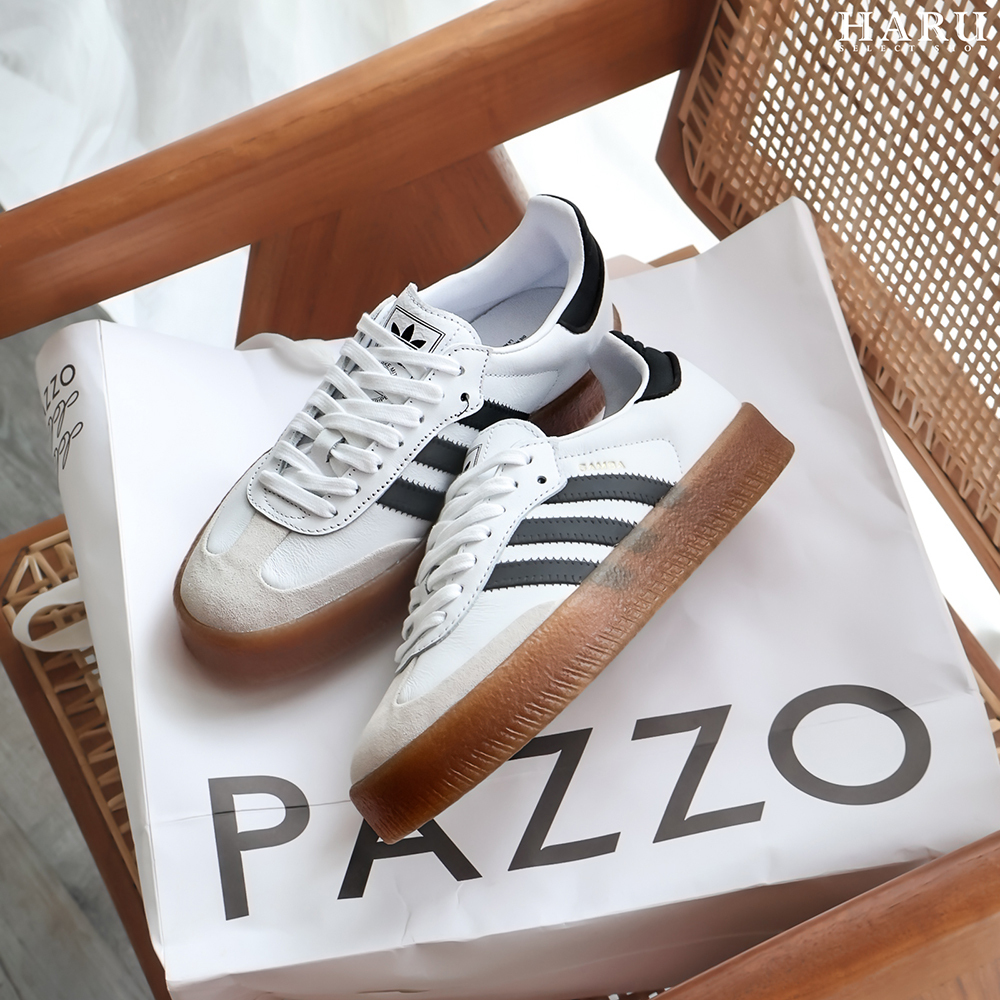 adidas originals SAMBAE samba 厚底 白黑 三線 厚底 德訓鞋 復古休閒鞋 JI1349