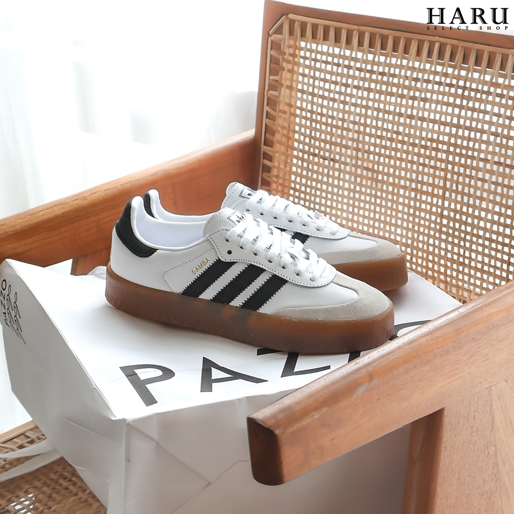 adidas originals SAMBAE samba 厚底 白黑 三線 厚底 德訓鞋 復古休閒鞋 JI1349