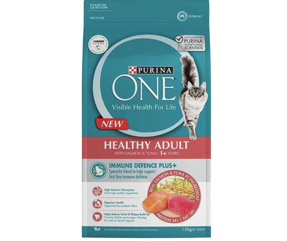 PURINA ONE® 貓乾糧成貓配方(三文魚及吞拿魚) 1.5公斤