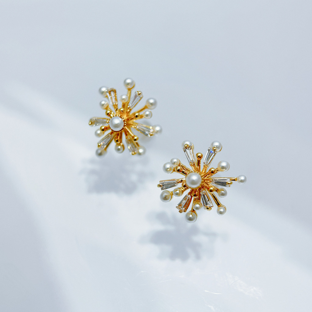 星芒珍珠耳環