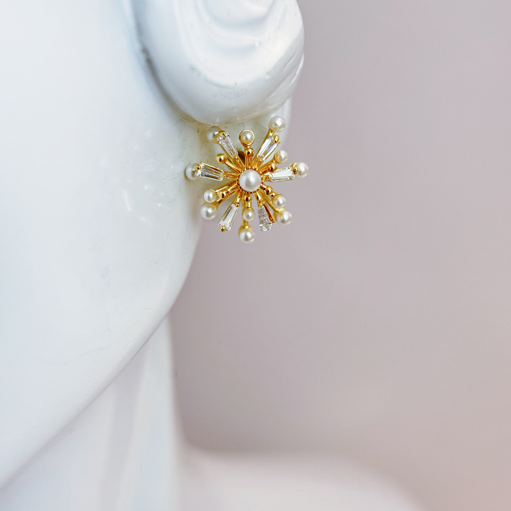 星芒珍珠耳環