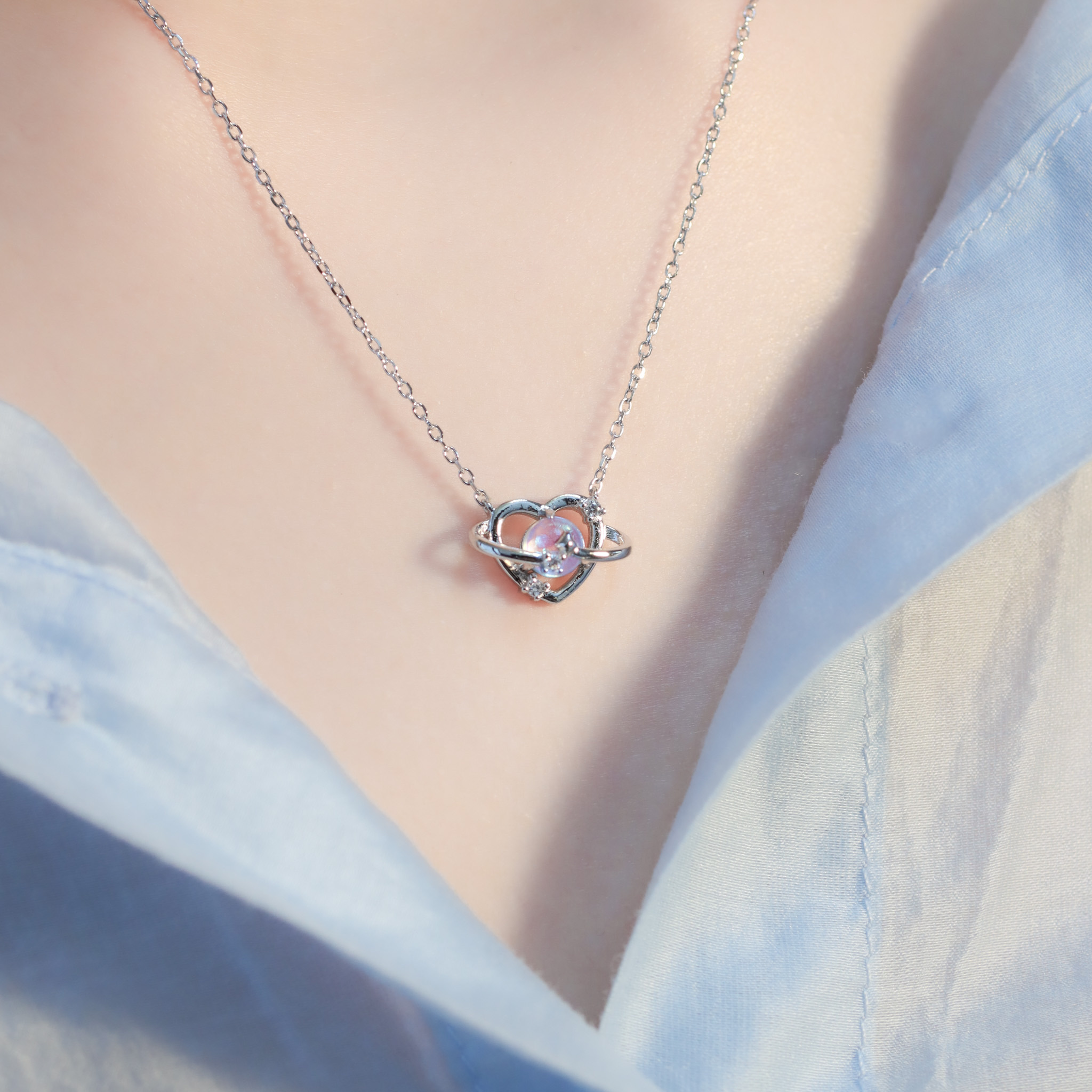 | 925純銀・白金・琉璃 | 當心心跳動時項鍊 | NE1426 |