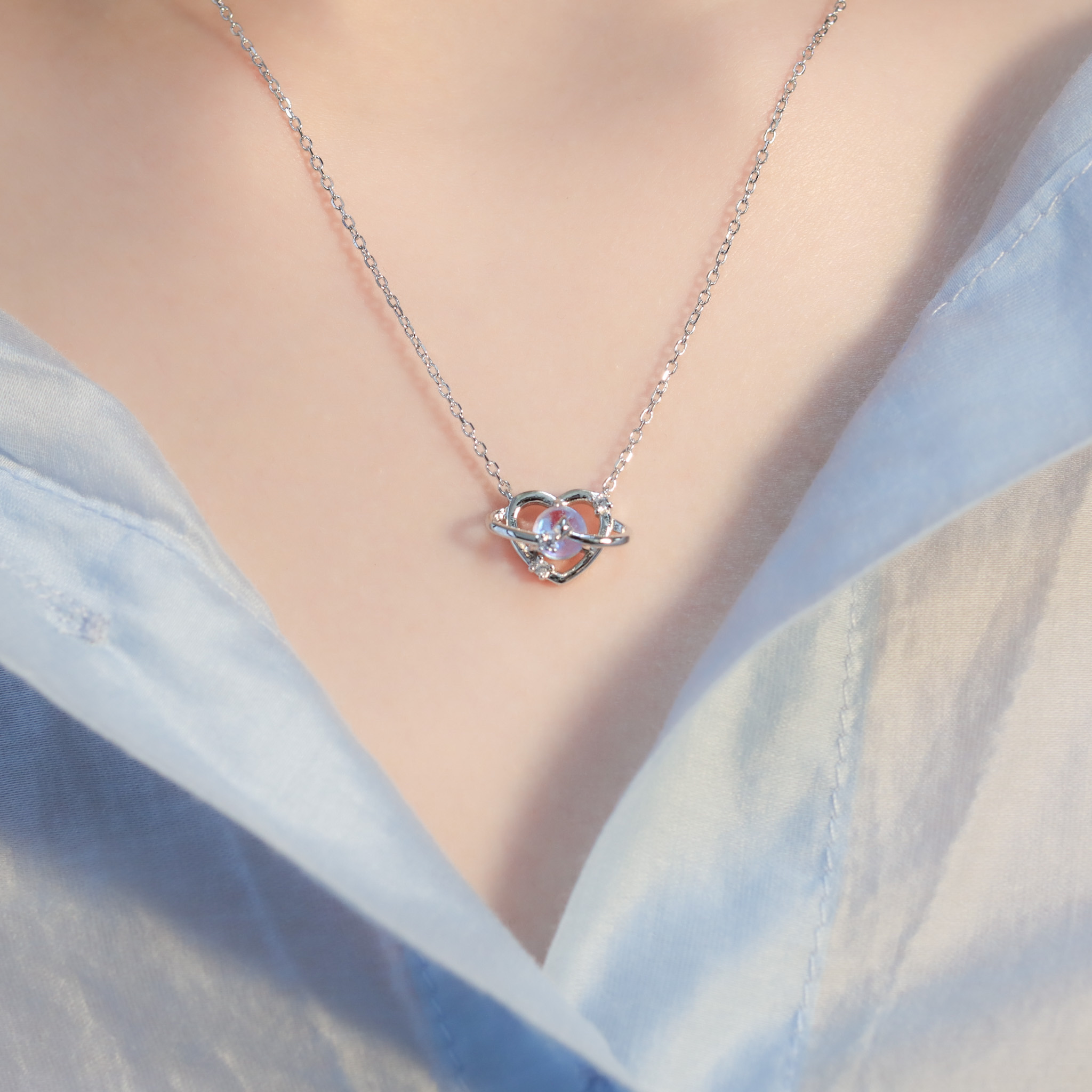 | 925純銀・白金・琉璃 | 當心心跳動時項鍊 | NE1426 |