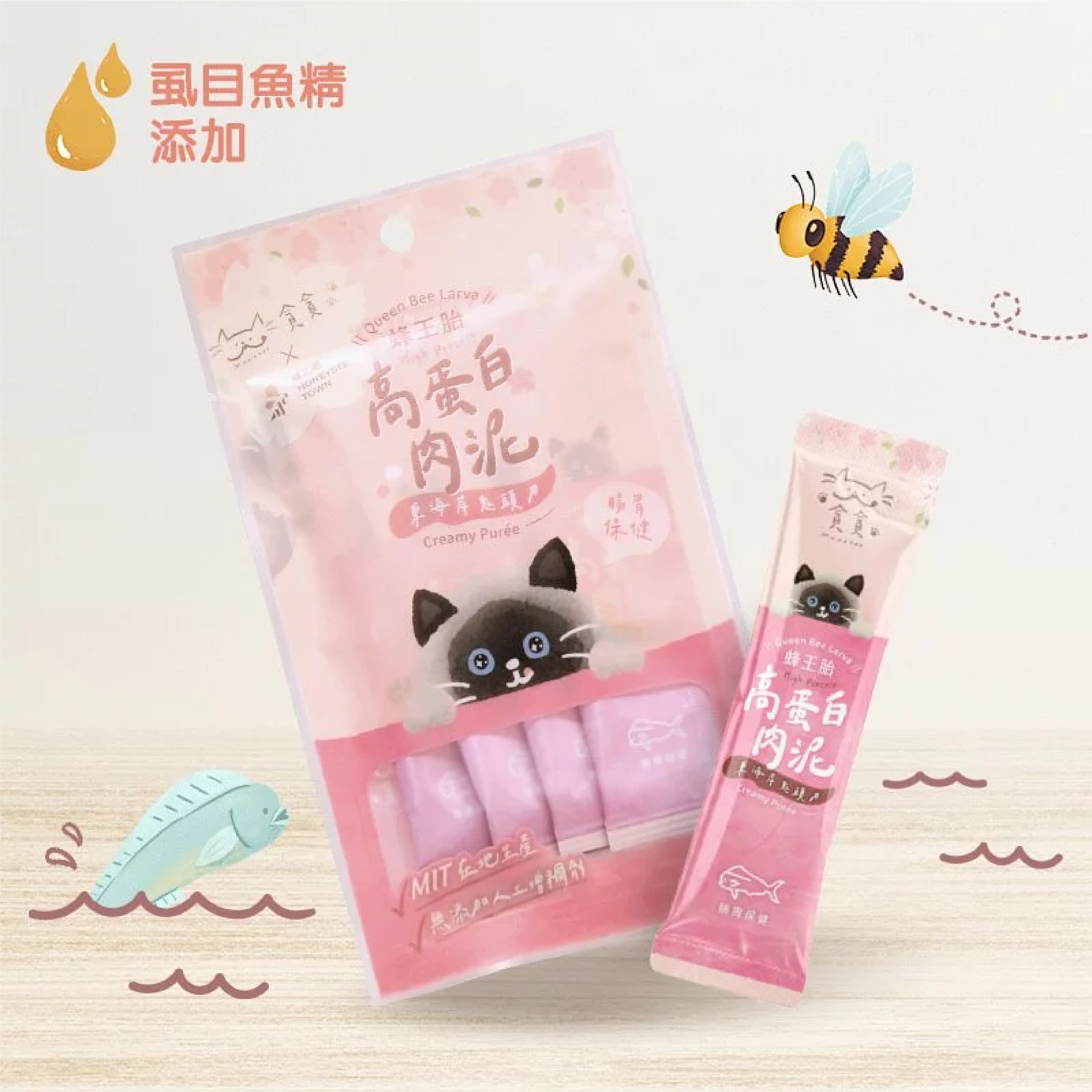 蜂王胎高蛋白肉泥條-東海岸鬼頭刀 (13g x 4)