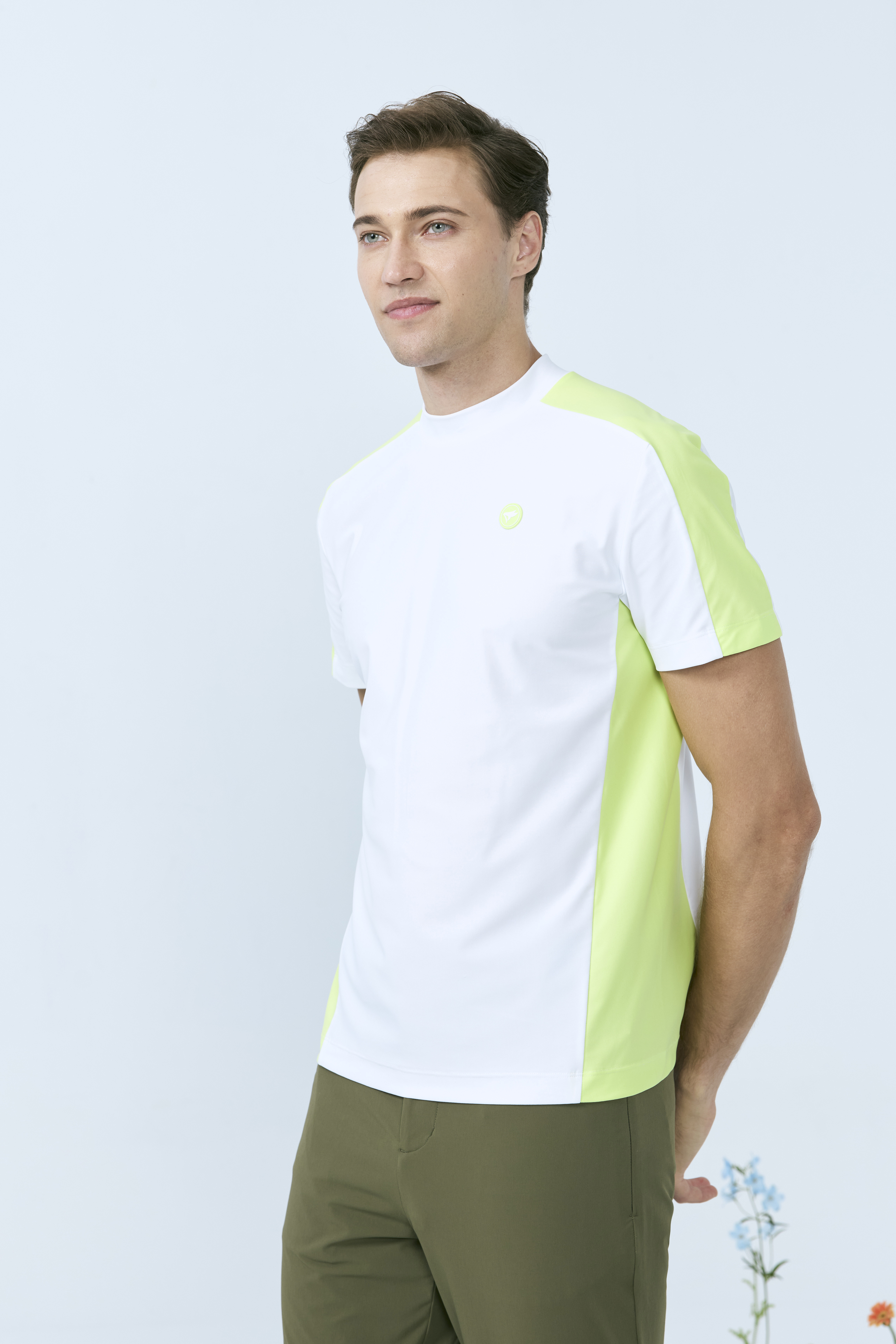 活力立領上衣-盛夏綠