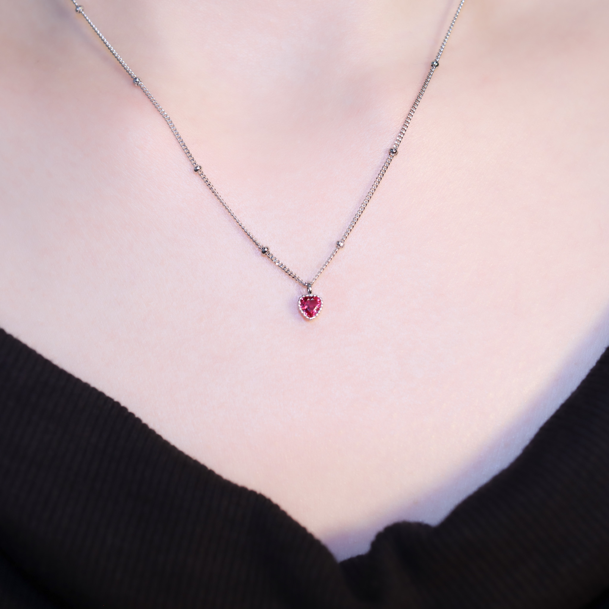 | 925純銀・白金 | 宣告小愛意項鍊 | NE1430 |