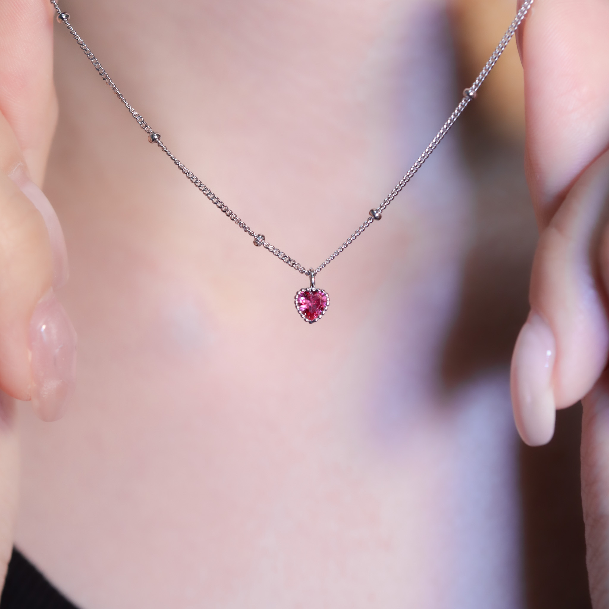 | 925純銀・白金 | 宣告小愛意項鍊 | NE1430 |