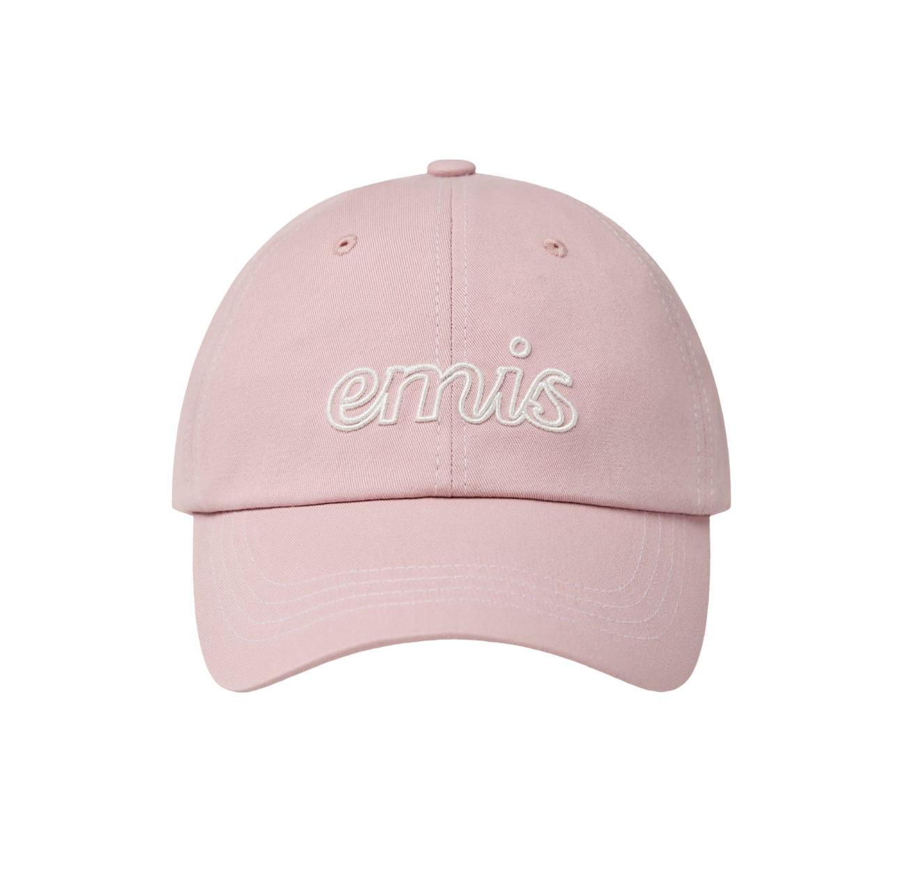 ★EMIS★ LETTERING LOGO WHITE STITCH BALL CAPCORAL m1037_147 EMIS LETTERING LOGO WHITE STITCH BALL CAP