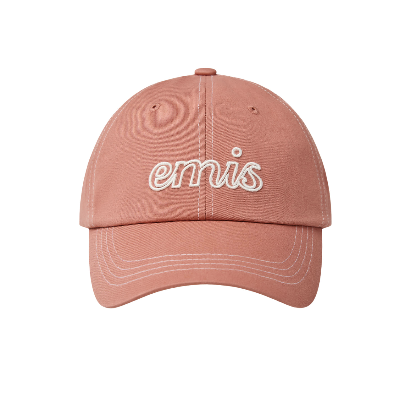 韓國EMIS LETTERING LOGO WHITE STITCH BALL CAP