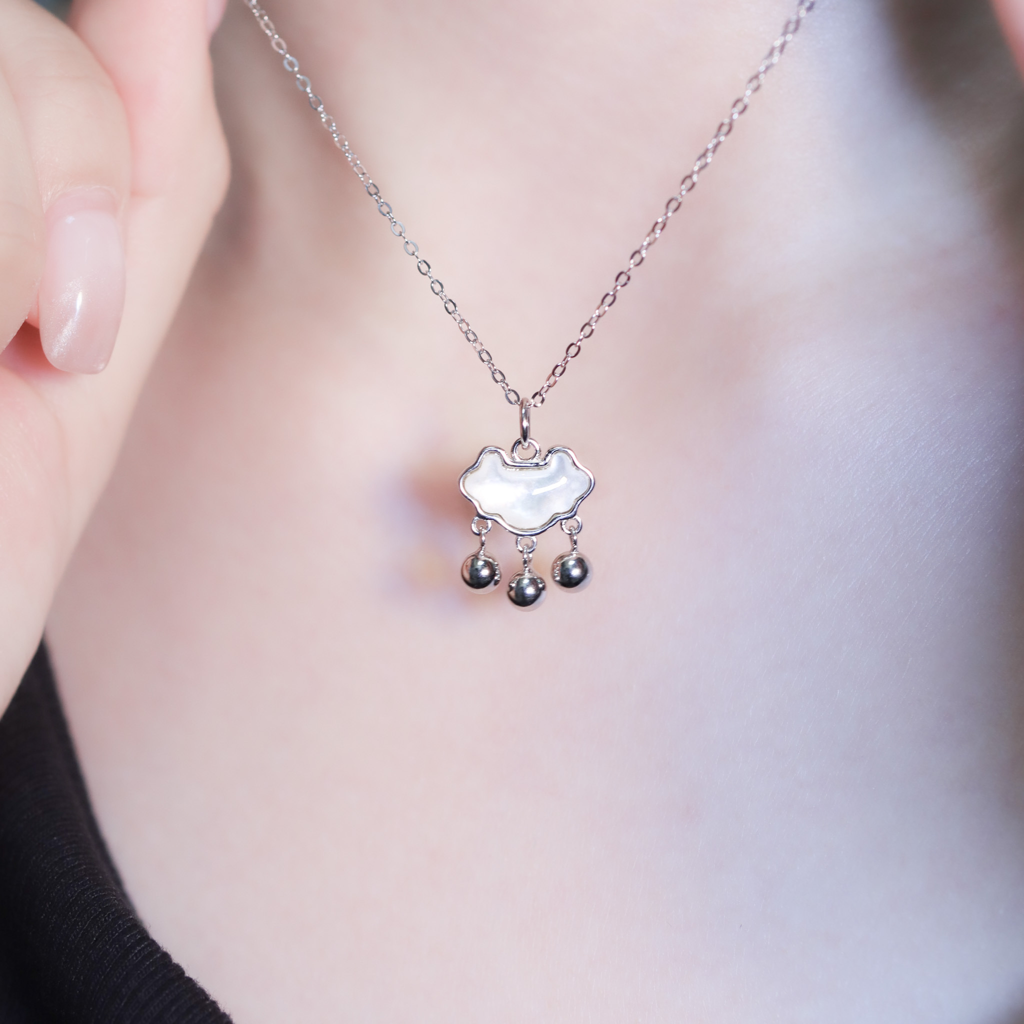 | 925純銀・白金・玫瑰金 | 鎖住幸福項鍊  (銀/玫瑰金) | NE1434 |