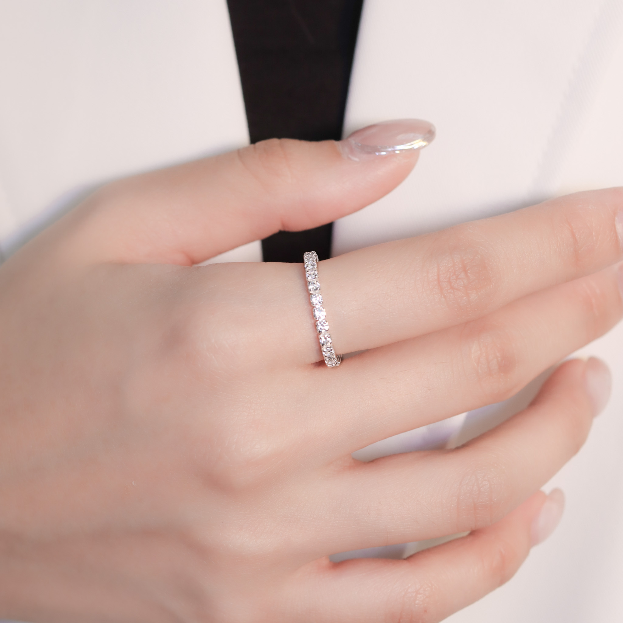 | 925銀 |純白精靈協奏戒指鏈 | RI0897|