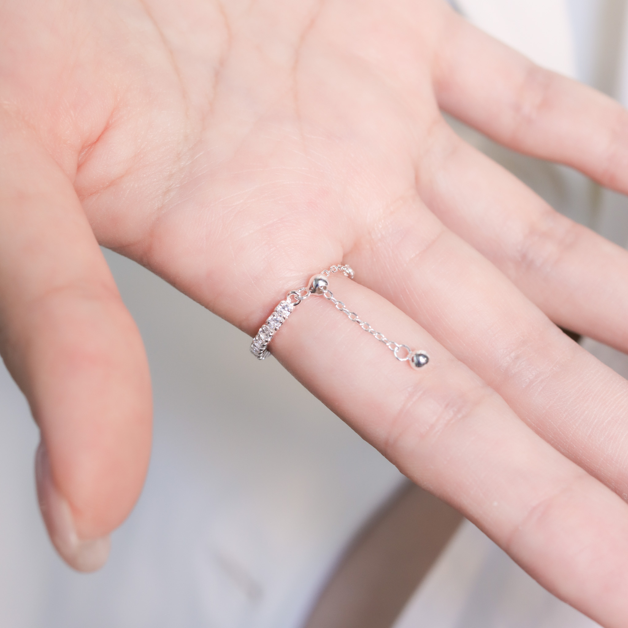 | 925銀 |純白精靈協奏戒指鏈 | RI0897|