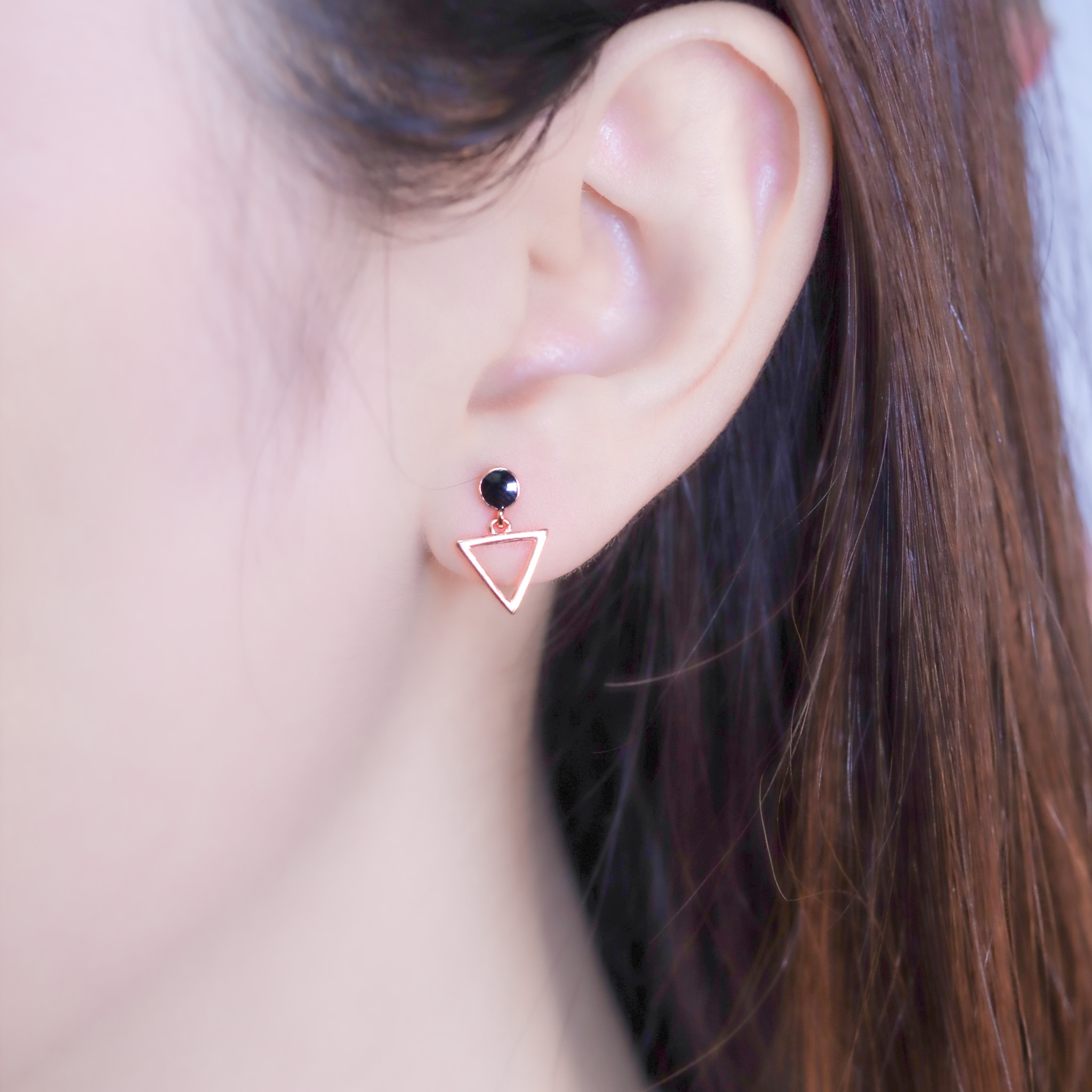 | 925純銀・白金・玫瑰金 | 最堅固的關係耳環 (銀/玫瑰金) | EA1002 |