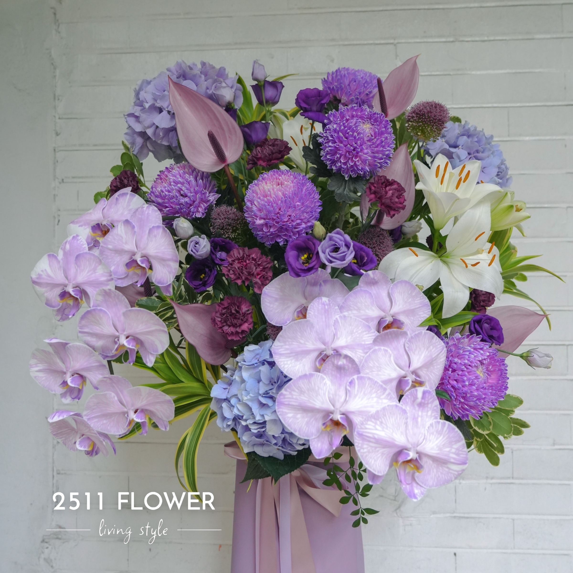 【2511FLOWER】紫色夢境高架花籃