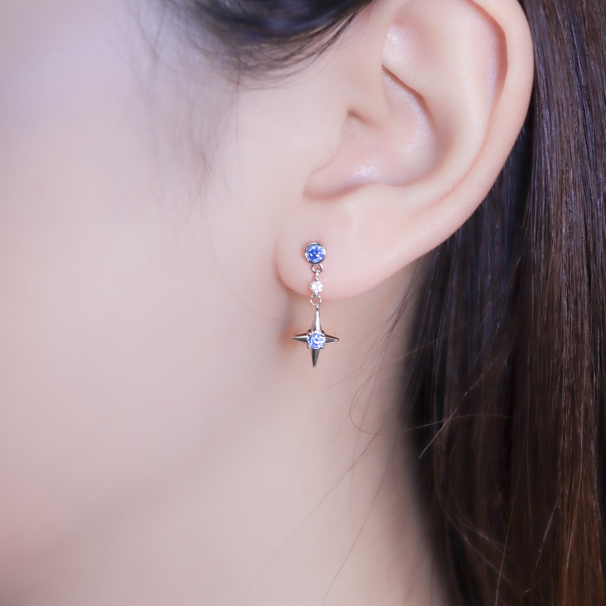 | 925純銀 | 漫藍流星耳環 | EA1003 |