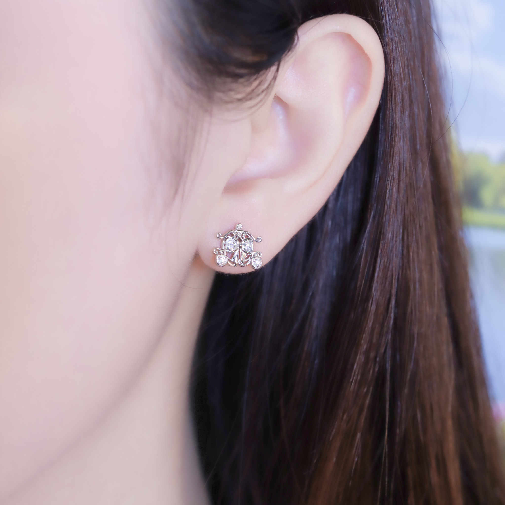 | 925純銀・白金 | 奔赴童話耳環 | EA1006 |