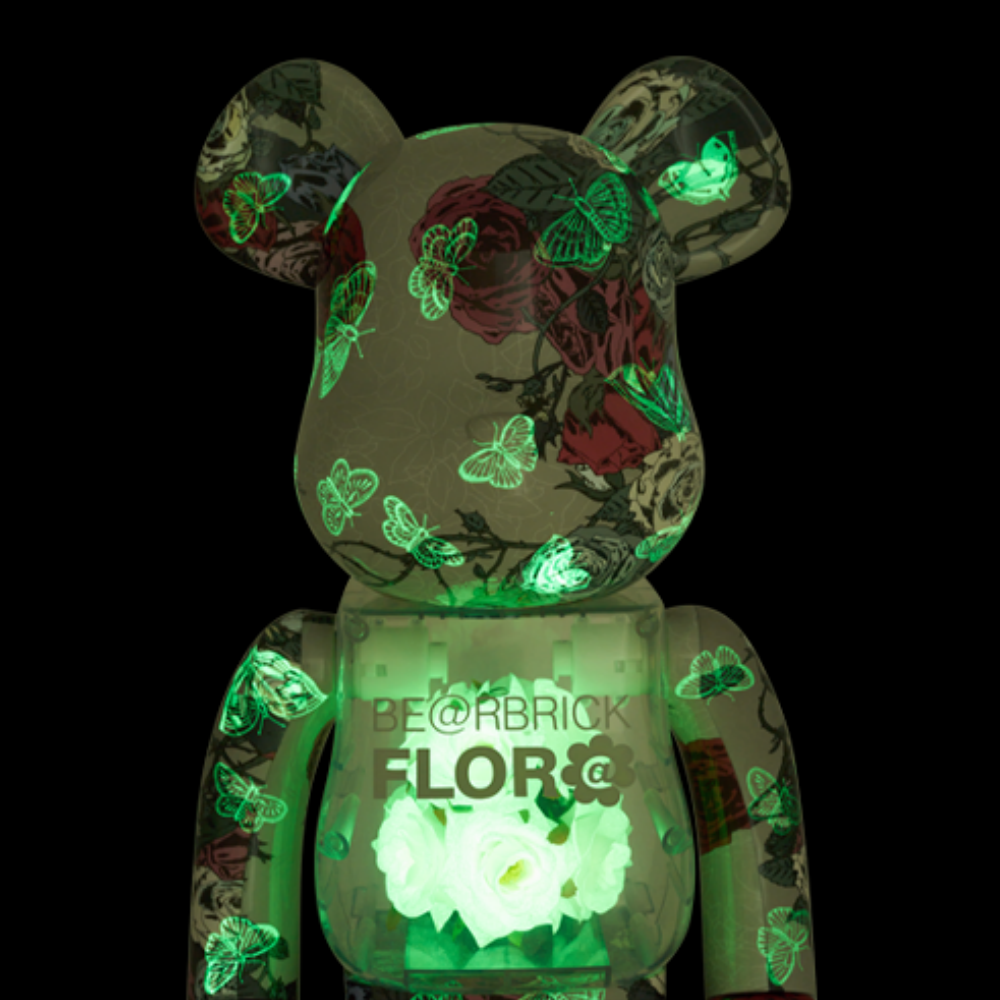 FLOR@ GLOW IN THE DARK 400％ / 1000% BE@RBRICK