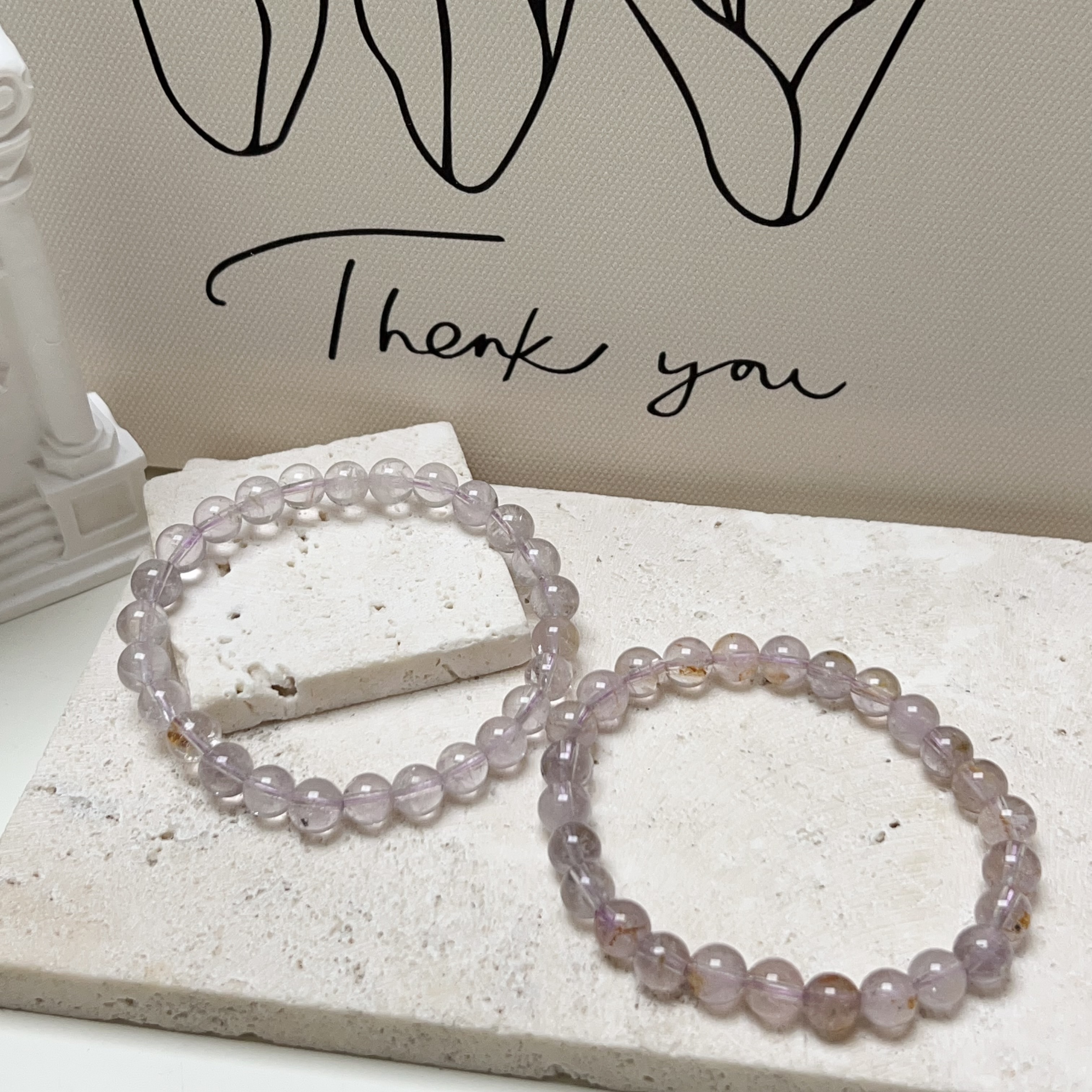 紫閃靈鑽手串 7mm