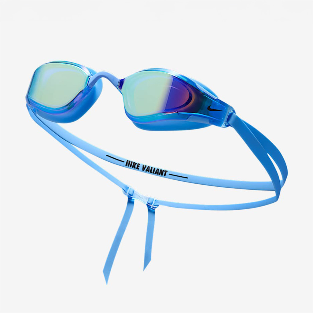 中性 Valiant 競賽鍍膜泳鏡 - 藍