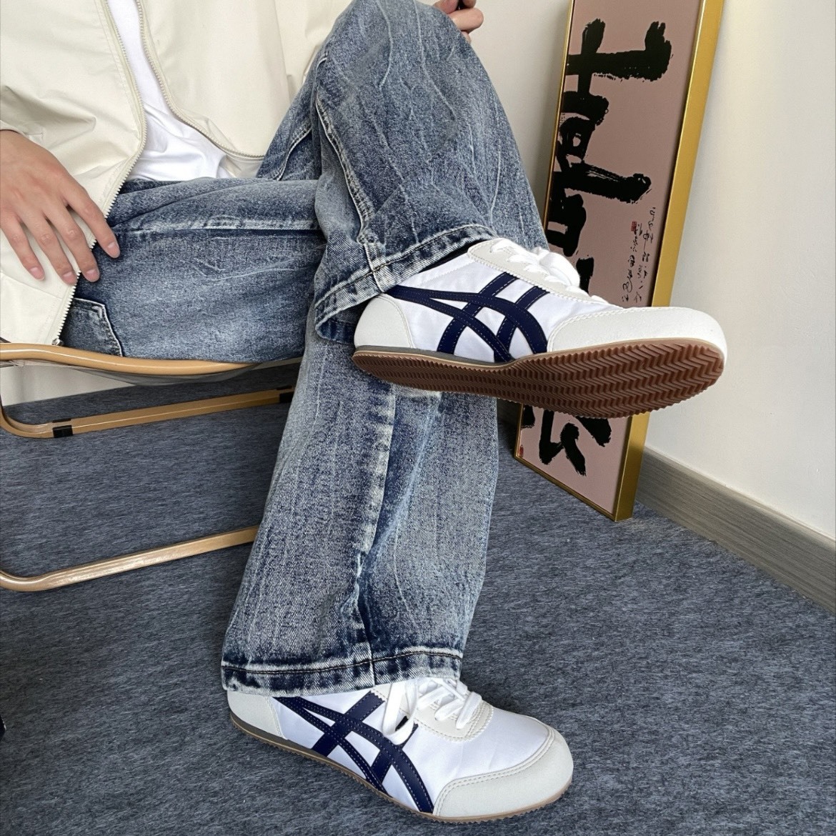 「SS預購」Onitsuka Tiger 鬼塚虎 Track Trainer 防滑耐磨 運動休閒鞋 男女同款 白藍 1183C287-100