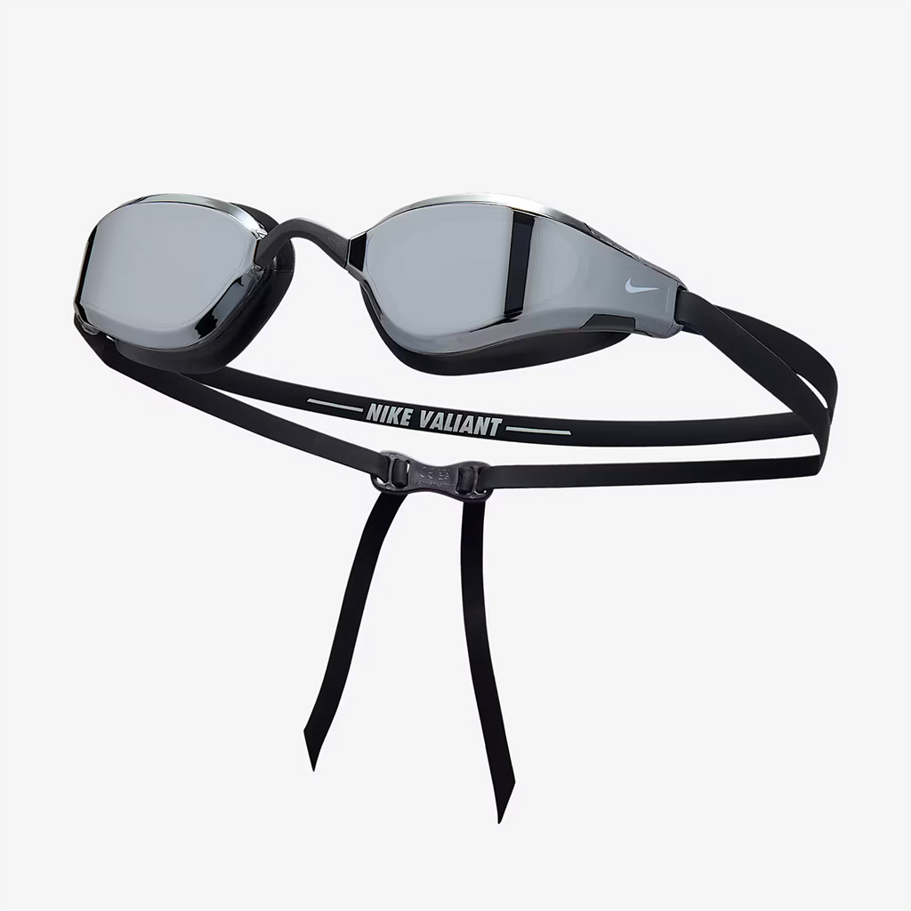 中性 Valiant 競賽鍍膜泳鏡 - 黑
