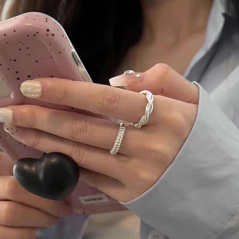 麻花編織戒指set