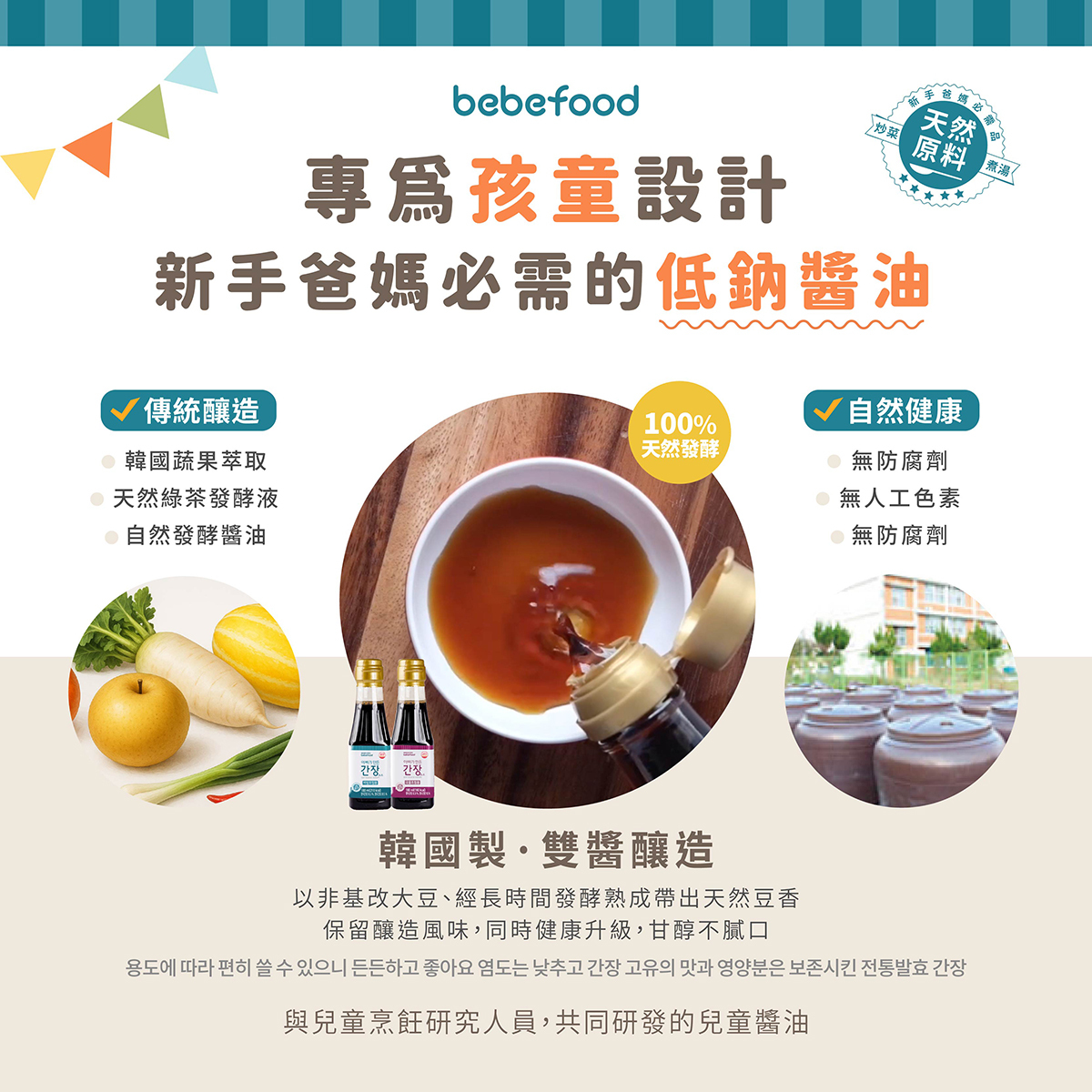 【bebefood】副食品調味法寶組｜寶寶專用醬油 2入 (煮湯*1+沾用*1)  + 兒童調味海鹽*1