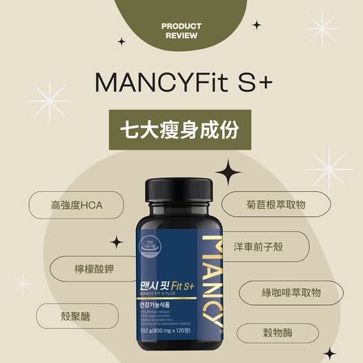 MANCYFit S+【10/19 截單，預計 :10月尾至11月中發貨】