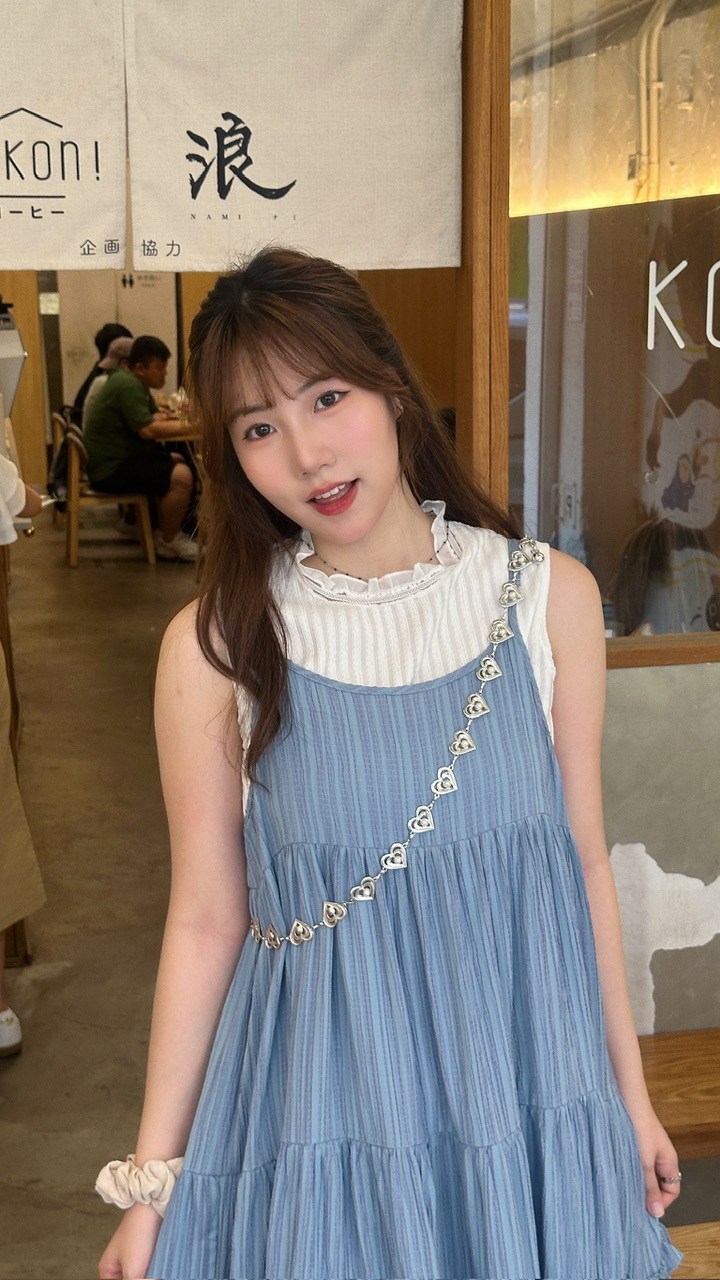 A0239｜美少女珍珠心心腰鏈