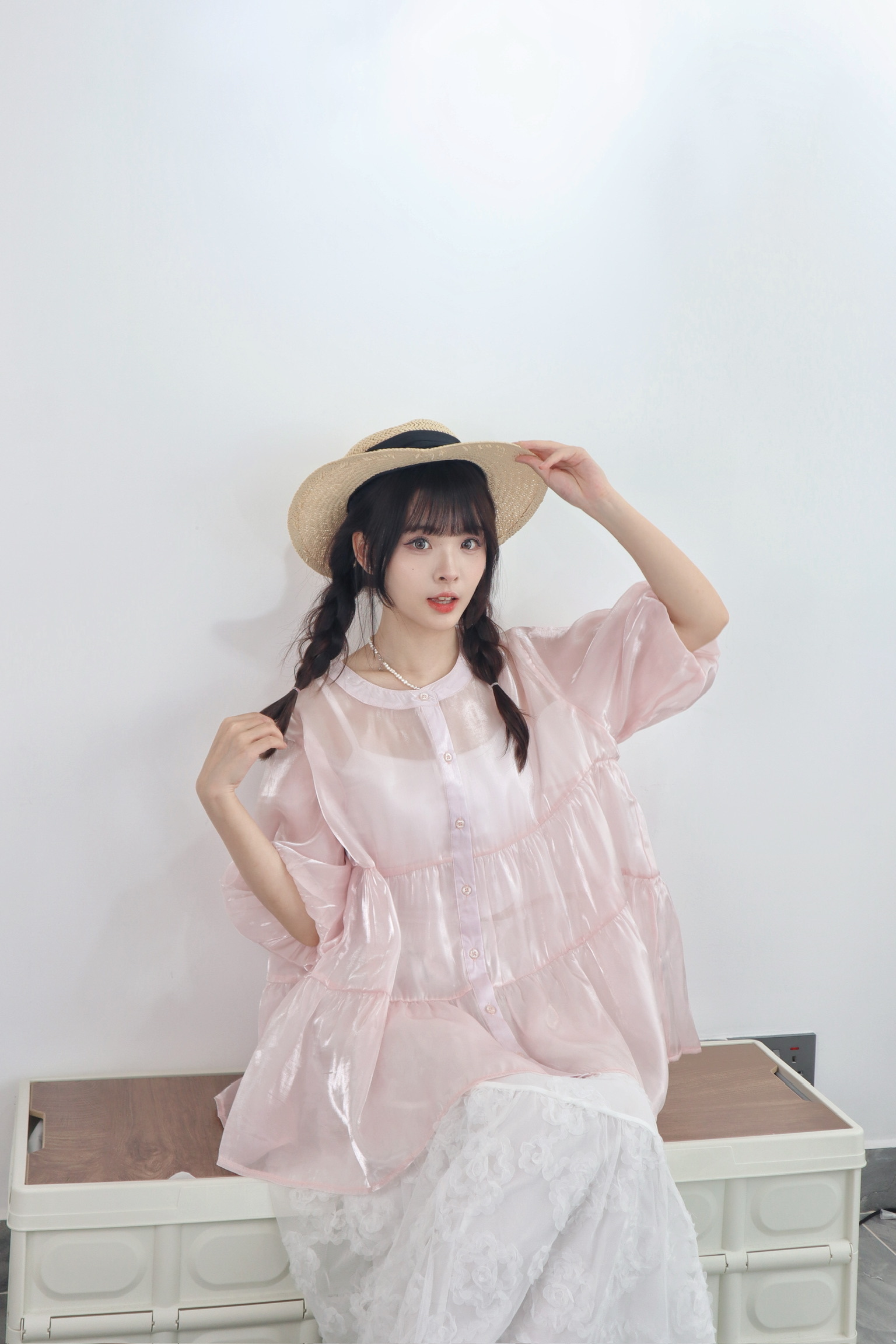 【最後現貨】超美人魚光蓬蓬短袖Top 兩色入